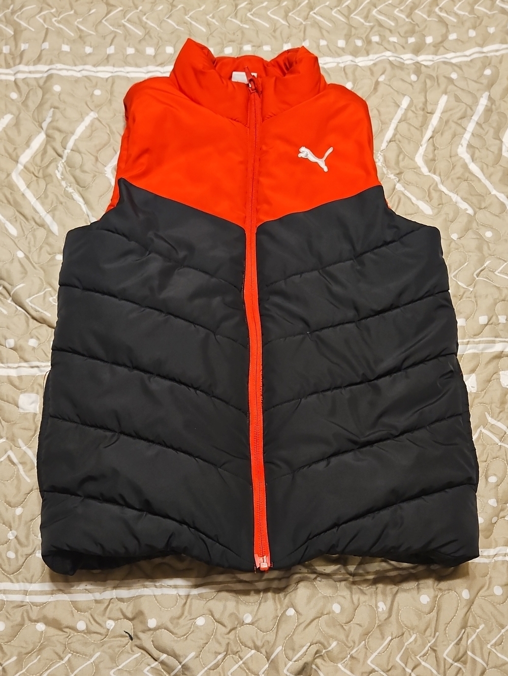Puma Black and Red Quilted Sport Vest